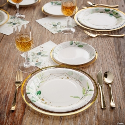 Premium Eucalyptus Bridal Shower 228pc Kit for 24 Guests